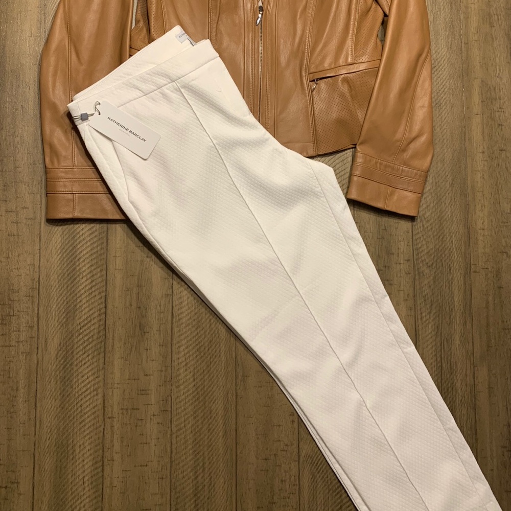 KATHERINE BARCLAY White Ankle Pants